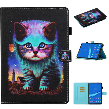 Coloured Drawing Stitching Smart Leather Tablet Case, For Lenovo Tab M10 Plus 10.6 3rd Gen 2022, For Lenovo Tab M10 3rd Gen