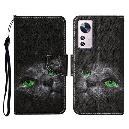 Colored Drawing Pattern Flip Leather Phone Case, For Xiaomi 12 Lite