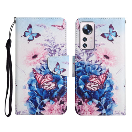 Colored Drawing Pattern Flip Leather Phone Case, For Xiaomi 12 Lite