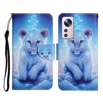 Colored Drawing Pattern Flip Leather Phone Case, For Xiaomi 12 Lite