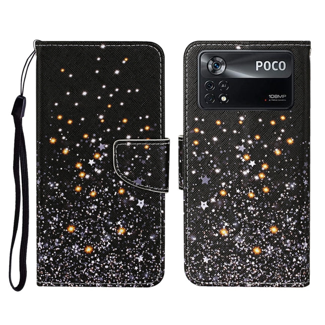 Colored Drawing Pattern Flip Leather Phone Case, For Xiaomi Poco X4 Pro 5G
