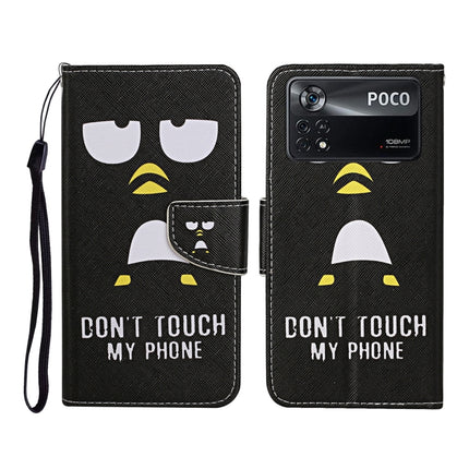 Colored Drawing Pattern Flip Leather Phone Case, For Xiaomi Poco X4 Pro 5G