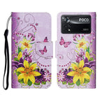 For Xiaomi Poco X4 Pro 5G / Yellow Flower Butterfly