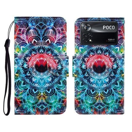 Colored Drawing Pattern Flip Leather Phone Case, For Xiaomi Poco X4 Pro 5G
