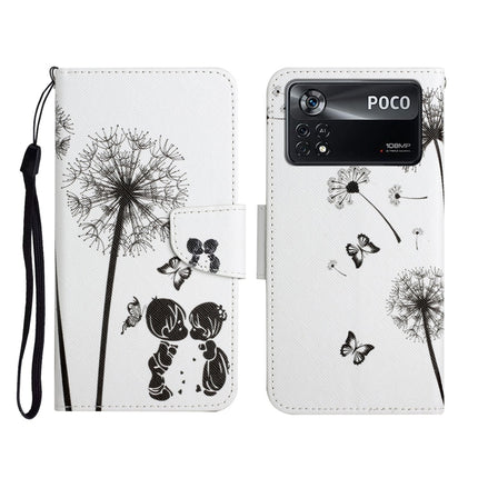 Colored Drawing Pattern Flip Leather Phone Case, For Xiaomi Poco X4 Pro 5G