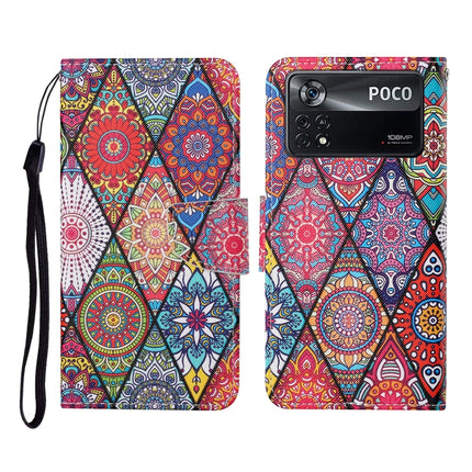 Colored Drawing Pattern Flip Leather Phone Case, For Xiaomi Poco X4 Pro 5G