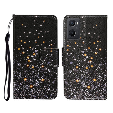 Colored Drawing Pattern Flip Leather Phone Case, For OPPO A96 4G / Realme 9i