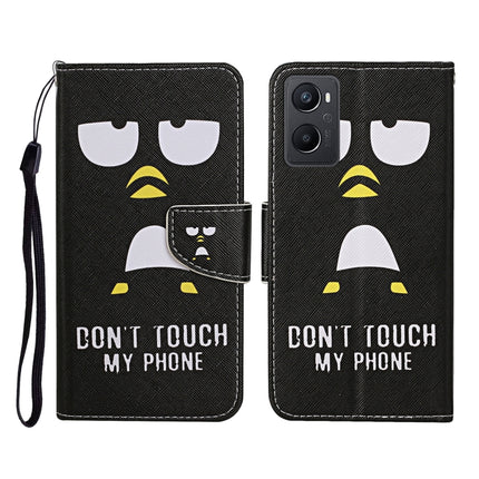 Colored Drawing Pattern Flip Leather Phone Case, For OPPO A96 4G / Realme 9i