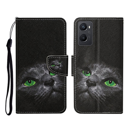 Colored Drawing Pattern Flip Leather Phone Case, For OPPO A96 4G / Realme 9i