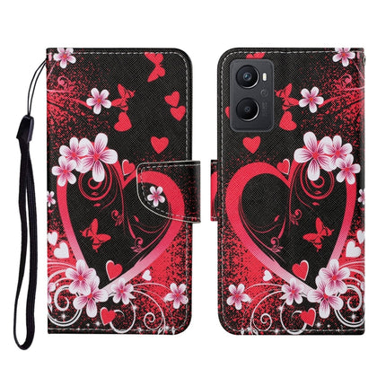 Colored Drawing Pattern Flip Leather Phone Case, For OPPO A96 4G / Realme 9i