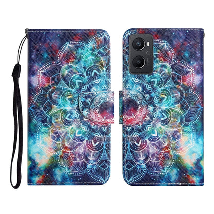 Colored Drawing Pattern Flip Leather Phone Case, For OPPO A96 4G / Realme 9i