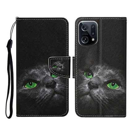 Colored Drawing Pattern Flip Leather Phone Case, For OPPO Find X5 Pro