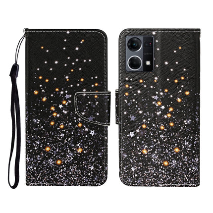 Colored Drawing Pattern Flip Leather Phone Case, For OPPO Reno7 4G
