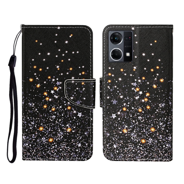 Colored Drawing Pattern Flip Leather Phone Case, For OPPO Reno7 4G