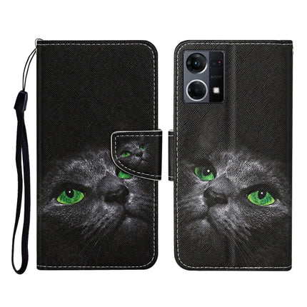 Colored Drawing Pattern Flip Leather Phone Case, For OPPO Reno7 4G