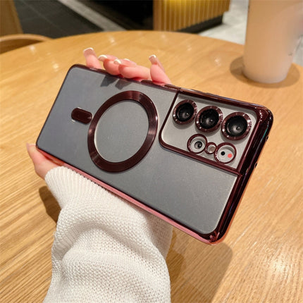TPU Electroplated Magsafe Magnetic Phone Case, For Samsung Galaxy S22 Ultra 5G