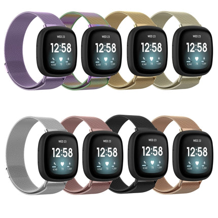 Milanese Magnetic Metal Weave Watchband, Large Size, For Fitbit  Versa 4 / 3（Large Size）, For Fitbit  Versa 4 / 3 （Large Size）, For Fitbit  Versa 4 / 3 (Large Size), For Fitbit  Versa 4 / 3 ,（Large Size）