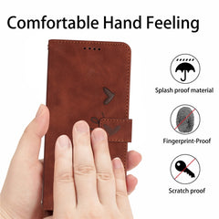 Skin Feel Heart Pattern Leather Phone Case, For iPhone 13, For iPhone 13 Pro, For iPhone 13 Pro Max, For iPhone 12 / 12 Pro, For iPhone 12 Pro Max, For iPhone 11