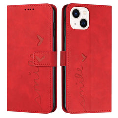 Skin Feel Heart Pattern Leather Phone Case, For iPhone 13, For iPhone 13 Pro, For iPhone 13 Pro Max, For iPhone 12 / 12 Pro, For iPhone 12 Pro Max, For iPhone 11