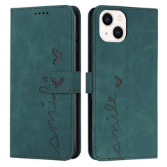 Skin Feel Heart Pattern Leather Phone Case, For iPhone 13, For iPhone 13 Pro, For iPhone 13 Pro Max, For iPhone 12 / 12 Pro, For iPhone 12 Pro Max, For iPhone 11