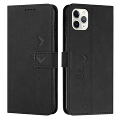 Skin Feel Heart Pattern Leather Phone Case, For iPhone 13, For iPhone 13 Pro, For iPhone 13 Pro Max, For iPhone 12 / 12 Pro, For iPhone 12 Pro Max, For iPhone 11