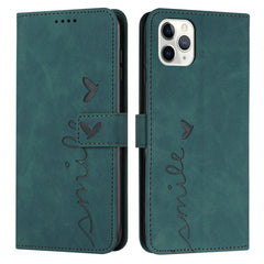 Skin Feel Heart Pattern Leather Phone Case, For iPhone 13, For iPhone 13 Pro, For iPhone 13 Pro Max, For iPhone 12 / 12 Pro, For iPhone 12 Pro Max, For iPhone 11