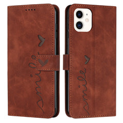 Skin Feel Heart Pattern Leather Phone Case, For iPhone 13, For iPhone 13 Pro, For iPhone 13 Pro Max, For iPhone 12 / 12 Pro, For iPhone 12 Pro Max, For iPhone 11