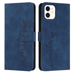 Skin Feel Heart Pattern Leather Phone Case, For iPhone 13, For iPhone 13 Pro, For iPhone 13 Pro Max, For iPhone 12 / 12 Pro, For iPhone 12 Pro Max, For iPhone 11