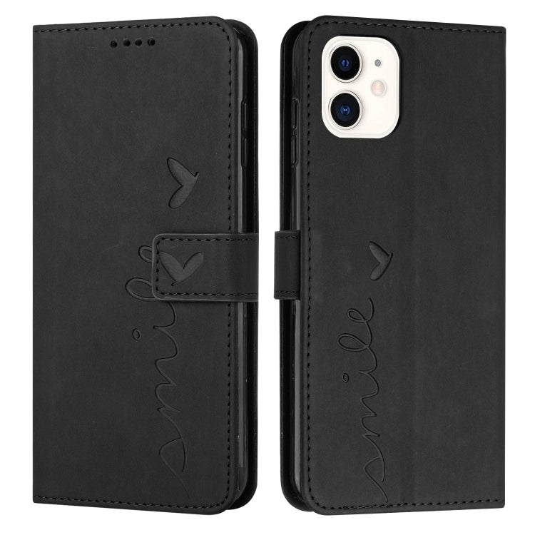 Skin Feel Heart Pattern Leather Phone Case, For iPhone 12 Pro Max, For iPhone 11, For iPhone 11 Pro, For iPhone 11 Pro Max