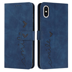 Skin Feel Heart Pattern Leather Phone Case, For iPhone 11 Pro, For iPhone 11 Pro Max, For iPhone XS / X, For iPhone XS Max, For iPhone XR, For iPhone SE 2022 / SE 2020 / 8 / 7