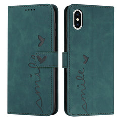 Skin Feel Heart Pattern Leather Phone Case, For iPhone 11 Pro, For iPhone 11 Pro Max, For iPhone XS / X, For iPhone XS Max, For iPhone XR, For iPhone SE 2022 / SE 2020 / 8 / 7