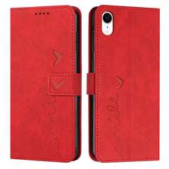 Skin Feel Heart Pattern Leather Phone Case, For iPhone 11 Pro, For iPhone 11 Pro Max, For iPhone XS / X, For iPhone XS Max, For iPhone XR, For iPhone SE 2022 / SE 2020 / 8 / 7