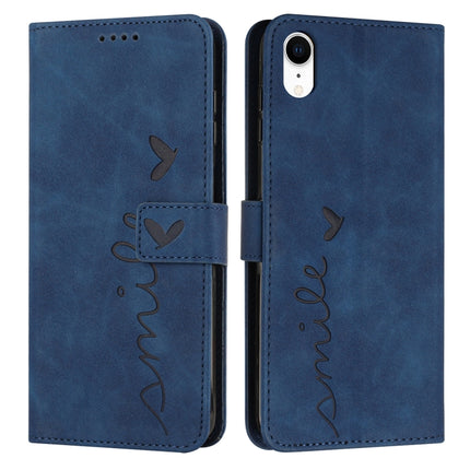 Skin Feel Heart Pattern Leather Phone Case, For iPhone XS / X, For iPhone XS Max, For iPhone XR, For iPhone SE 2022 / SE 2020 / 8 / 7