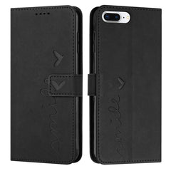 Skin Feel Heart Pattern Leather Phone Case, For iPhone 8 Plus / 7 Plus / 6 Plus