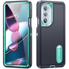 For Motorola Edge 30 Pro / Dark Blue+Light Blue