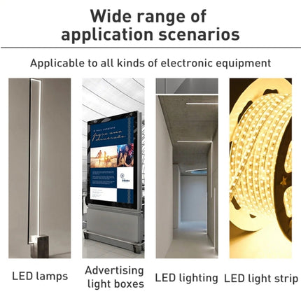 LED Transformer Switching Power Supply, DC12V 5A 60W, DC24V 2.5A 60W, DC12V 8.5A 100W, DC24V 4.5A 100W, DC12V 12.5A 150W, DC24V 6.3A 150W, DC12V 16.7A 200W, DC24V 8.3A 200W, DC12V 25A 300W, DC24V 12.5A 300W, DC12V 33.3A 400W, DC24V 16.7A 400W