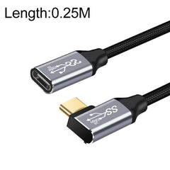 10Gbps USB-C / Type-C Female to Male Elbow Charging Data Transmission Extension Cable, 25cm, 50cm, 1m