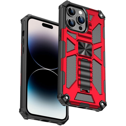 Armor Shockproof TPU + PC Magnetic Protective Phone Case with Holder, For iPhone 14, For iPhone 14 Pro, For iPhone 14 Pro Max, For iPhone 14 Plus