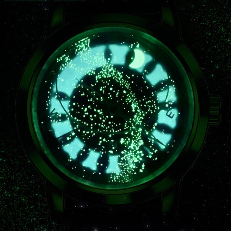 OLEVS 9923 Luminous Starry Dial Automatic Mechanical Men Watch