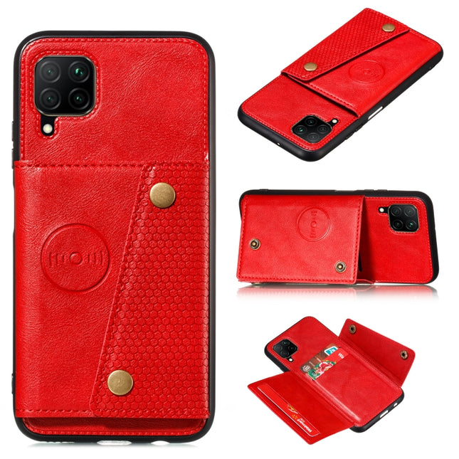 Double Buckle PU + TPU Shockproof Magnetic Phone Case, For Samsung Galaxy M32 4G