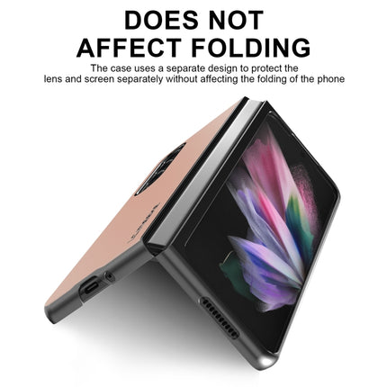 LC.IMEEKE Shock-resistant Plain Leather All-inclusive Protective Case, For Samsung Galaxy Z Fold4 5G