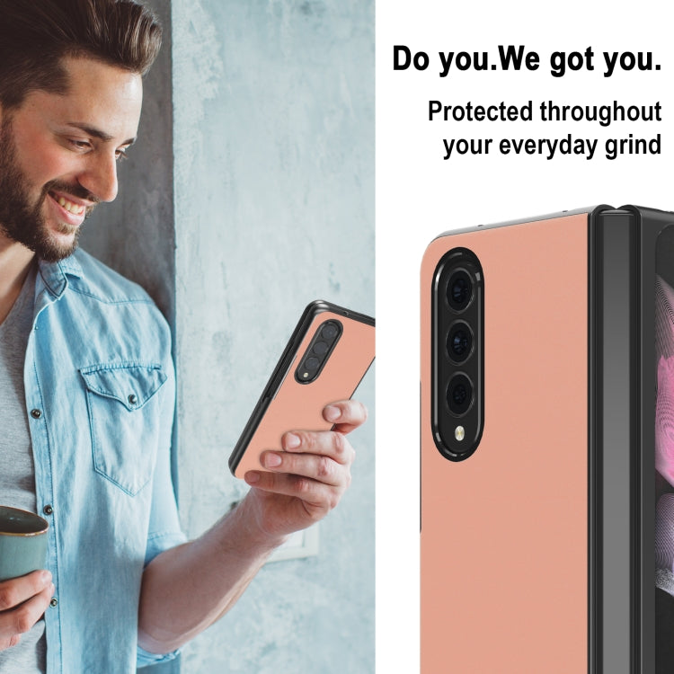 LC.IMEEKE Shock-resistant Plain Leather All-inclusive Protective Case, For Samsung Galaxy Z Fold4 5G