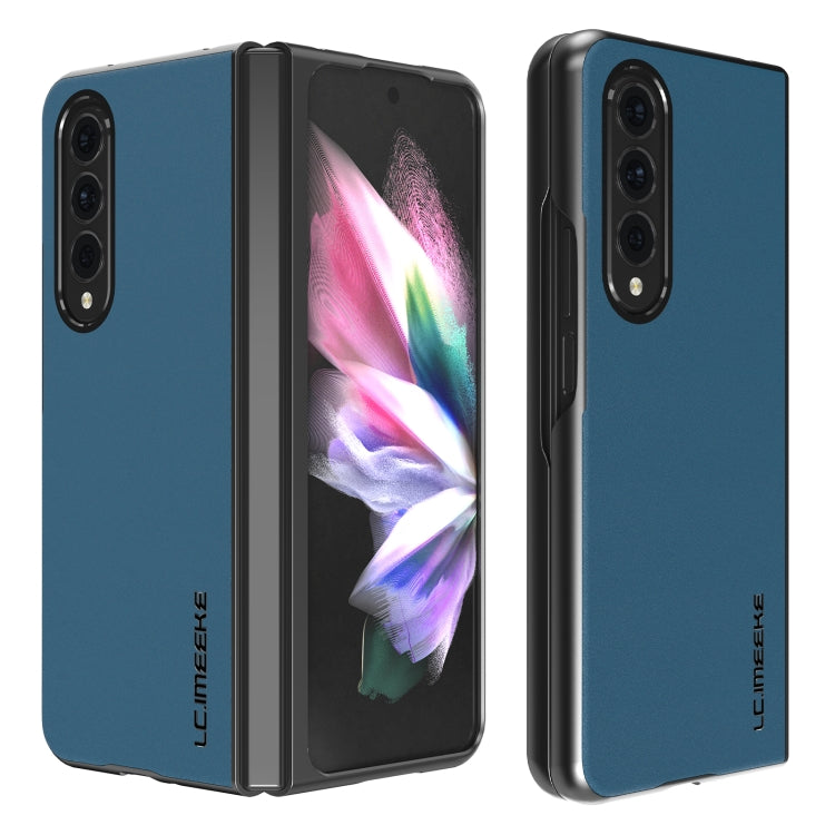 LC.IMEEKE Shock-resistant Plain Leather All-inclusive Protective Case, For Samsung Galaxy Z Fold4 5G