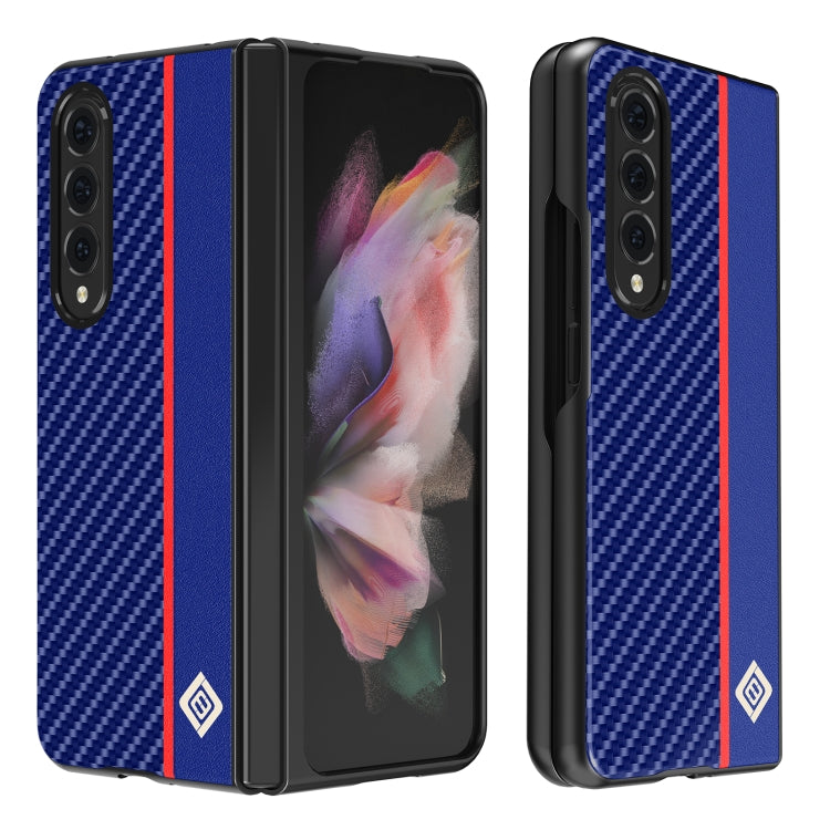LC.IMEEKE Carbon Fiber Horizontal Flip Leather Phone Case, For Samsung Galaxy Z Fold4 5G