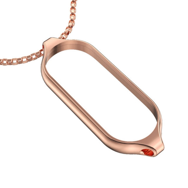 MIJOBS Metal Pendant Stainless Steel Watch Necklace, For Xiaomi Mi Band 5 / 6