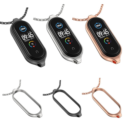 MIJOBS Metal Pendant Stainless Steel Watch Necklace, For Xiaomi Mi Band 5 / 6
