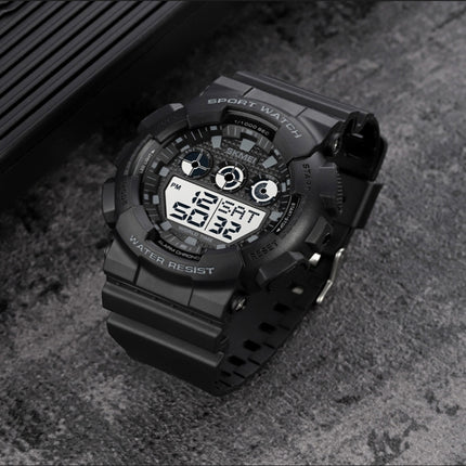 SKMEI 1857 Stainless Steel Buckle PU Strap Waterproof Electronic Watch