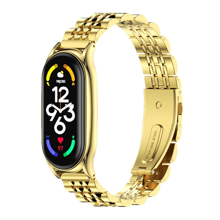 MIJOBS Plus Seven-bead Metal Stainless Steel Watch Band