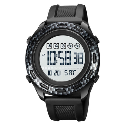 SKMEI 1872 Stainless Steel Buckle PU Strap Waterproof Electronic Watch, White, Black