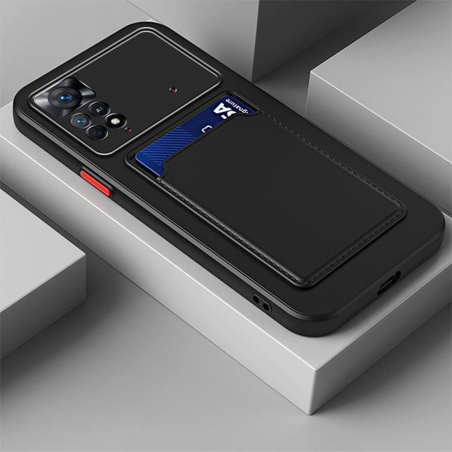 Skin Feel Card Contrast Color Button TPU Phone Case, For Xiaomi Redmi Note 11 6.43 inch / Poco M4 Pro 4G